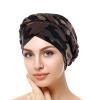 African Pre-Tied Head Turbans Hats for Women, Head Wraps Black Women Chemo Cancer Cap Braid Hair Cover (Brown, One Size) view 2