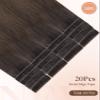 GOO GOO Invisi Edge Tape in Hair Extensions Human Hair, 1D/2C/4E Chocolate Dip Color Melt 20pcs 22inch 50g, Virgin Remy Hair, Seamless Injected Tape, Natural Look view 2