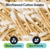 50 Biodegradable Long Cotton Swabs - 8 Inch Long Swabs for Ears - Made From Birchwood and 100% Cotton - Lint Free view 3