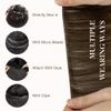 GOO GOO Genius Sew In Human Hair Extensions, Rooted Remy Weft, 4/27/4 Balayage Chocolate Brown to Caramel Blonde, 24inch 120g, Hand Tied Weft view 4