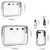 3 Packs Clear Beach Tote Bag Accessories suitable for Bogg Bag Insert Bag with 2 Hooks Key Holder Travel Cellphone Makeup Bags Toiletry Brush Organizer Cosmetic Divider Storage Inner Pouch -Black view 2