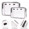 3 Packs Clear Beach Tote Bag Accessories suitable for Bogg Bag Insert Bag with 2 Hooks Key Holder Travel Cellphone Makeup Bags Toiletry Brush Organizer Cosmetic Divider Storage Inner Pouch -Black view 3