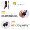 3 Packs Clear Beach Tote Bag Accessories suitable for Bogg Bag Insert Bag with 2 Hooks Key Holder Travel Cellphone Makeup Bags Toiletry Brush Organizer Cosmetic Divider Storage Inner Pouch -Black view 4