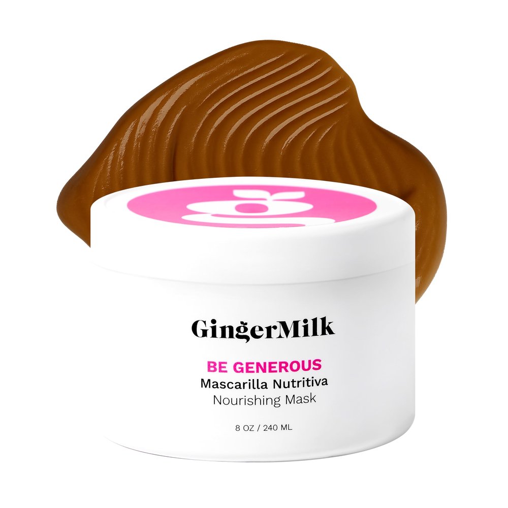 Deep Repair Hair Mask for Dry and Curly Hair  Castor Oil, Biotin, Ginger  Sulfate-Free  Be Generous by Ginger Milk  8 oz