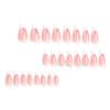 24Pcs White French Tip Press on Nails Medium Almond Fake Nails with Pearl Glossy Designs Nail Art Supplies Nude Pink False Nails Stick on Nails for Women Girls Acrylic Nail Manicure Salon Decorations view 2
