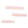 3D Bow French Tip Press on Nails Medium Long Almond Fake Nails White Pink Flower Rhinestones Design with Glossy Pearl Acrylic False Nails Glue on Nails for Women Girls Manicure Decoration 24 Pcs view 4