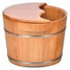 Wooden Foot Basin,Wood Foot Tub, Wooden Foot Basin Reducing Stress Household with Cover Oak Foot Tub Foot Bath Barrel Foot Tub Foot Tub Foot Bath (Multi colored) view 1