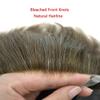FACE MIRACLE Mens Toupee Human Hair Pieces Lace Front Toupee for Men Transparent French Lace Mens Hair Wig Units Black Brown Blonde Gray Hair Systems 7X9" #720 Very Light Brown with 20% Gray view 4