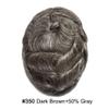 FACE MIRACLE Mens Toupee Human Hair Pieces Lace Front Toupee for Men Transparent French Lace Mens Hair Wig Units Black Brown Blonde Gray Hair Systems 7X9" #350 Dark Brown with 50% Gray view 2