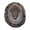 FACE MIRACLE Mens Toupee Human Hair Pieces Lace Front Toupee for Men Transparent French Lace Mens Hair Wig Units Black Brown Blonde Gray Hair Systems 7X9" #350 Dark Brown with 50% Gray view 3