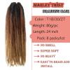 Marley Hair 24 Inch Marley Twist Hair Afro Twist Marley Braiding Hair for Faux Locs Crochet Hair Synthetic Hair Extensions(8Packs,1B/30/27, 24inch) view 2