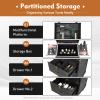 Rolling Makeup Train Case, Trolley Makeup Travel Case, Professional Rolling Makeup Case with Key Lock, Traveling Cart Trunk, Beauty Salon Luggage, Large Capacity (Gold) view 4
