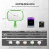 BEFUI Extra Large Handheld MirrorHand Salon Mirror with Handle for Barbers, Hairdressing (Green12.4" Lx 9" W) view 2