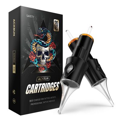 Ackbun 20 Pcs Mixed #1203RL+1205RL+1207RL+1209RL 5 Pcs of Each Tattoo Cartridge Needles - #12 Standard Tattoo Needles Pro Sterilization and Safety for Tattoo Pen