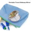 LFDSEPYM Italy Street Travel Makeup Mirror Portable Double Sided Folding Mirror 1X/2X Magnifying Round Vanity Mirror for Home Office Women Purse Handbag Wallet view 3