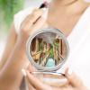LFDSEPYM Italy Street Travel Makeup Mirror Portable Double Sided Folding Mirror 1X/2X Magnifying Round Vanity Mirror for Home Office Women Purse Handbag Wallet view 4