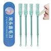 2-in-1 Nasal Hair Cutter, Double Sided Nose Hair Knife, Nose and Ear Trimmer for Men, Portable Manual 360 Rotating Nose Hair Trimmer, Nostril Hair Remover Tool with Ear Picker for Women Men view 1