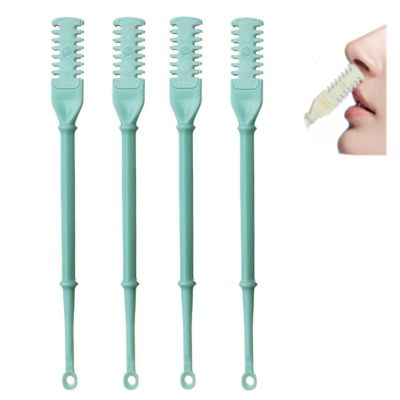 2-in-1 Nasal Hair Cutter, Double Sided Nose Hair Knife, Nose and Ear Trimmer for Men, Portable Manual 360 Rotating Nose Hair Trimmer, Nostril Hair Remover Tool with Ear Picker for Women Men
