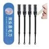 2-in-1 Nasal Hair Cutter, Double Sided Nose Hair Knife, Nose and Ear Trimmer for Men, Portable Manual 360 Rotating Nose Hair Trimmer, Nostril Hair Remover Tool with Ear Picker for Women Men view 1