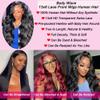 34 Inch Body Wave Lace Front Wigs Human Hair 13x6 Lace Front Wigs for Black Women 180% Density HD Transparent Lace Frontal Wig for Women Glueless Wigs Human Hair Pre Plucked Lace Wigs for Women view 3