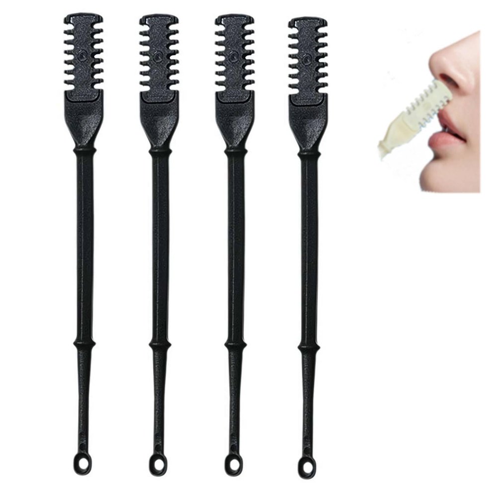 2-in-1 Nasal Hair Cutter, Double Sided Nose Hair Knife, Nose and Ear Trimmer for Men, Portable Manual 360 Rotating Nose Hair Trimmer, Nostril Hair Remover Tool with Ear Picker for Women Men