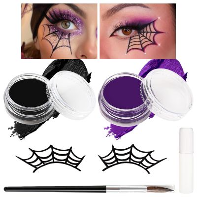 BOBISUKA Halloween Face Body Paint Kit, Professional Oil Based Face Painting for Witch Ursula Spider Skull Skeleton Clown Goth Costume Cosplay Stage SFX Makeup