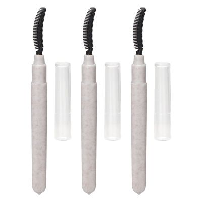3pcs Silicone Eyelash Mascara Brushes for Eye Lashes Extension, Mascara Wands Makeup Brushes Applicators Kits with Dust Cover