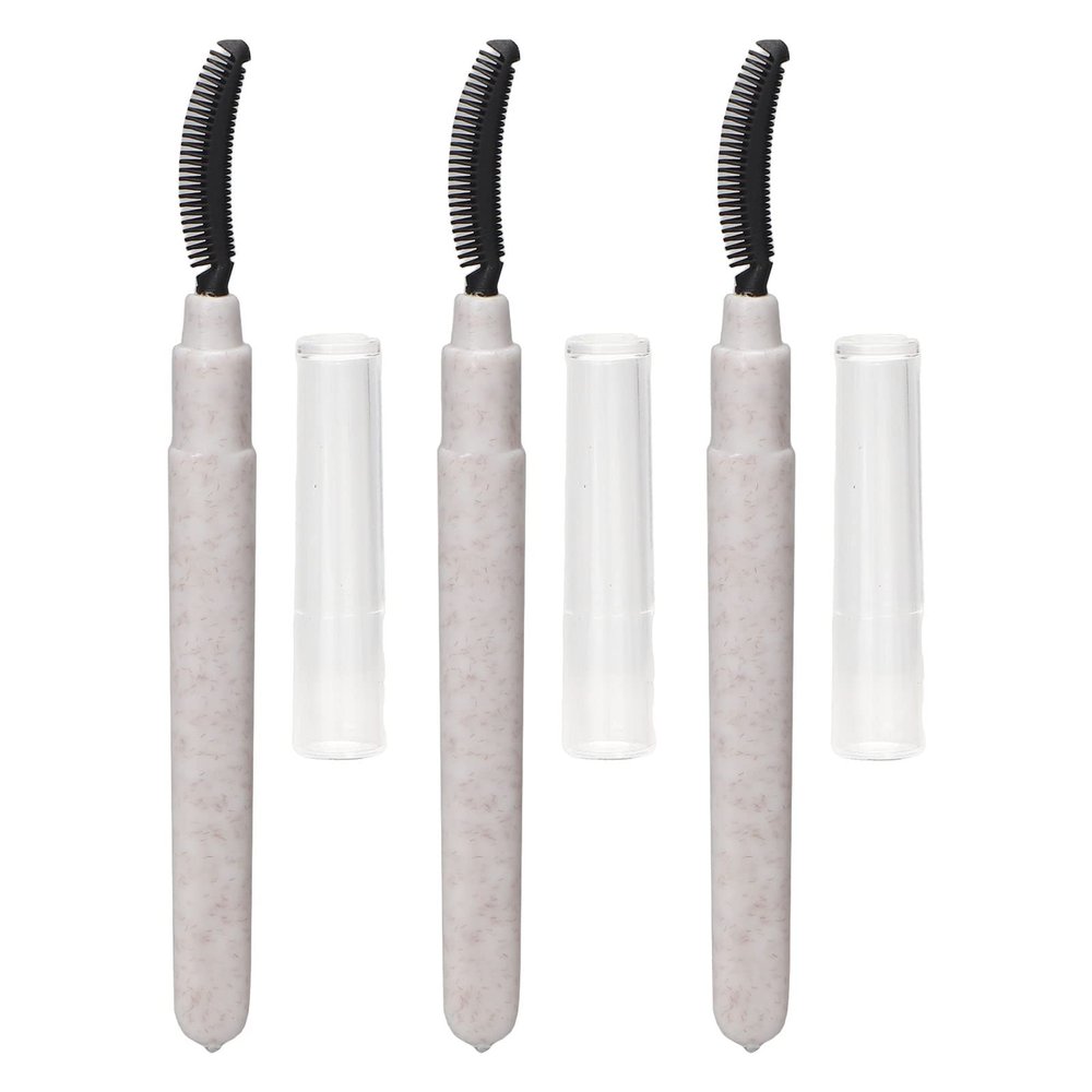 3pcs Silicone Eyelash Mascara Brushes for Eye Lashes Extension, Mascara Wands Makeup Brushes Applicators Kits with Dust Cover