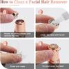 Facial Hair Removal for Women, Portable Lady Shaver, Rechargeable Painless Hair Remover for Face, Upper Lips, Chin, Peach Fuzz-Model A view 4