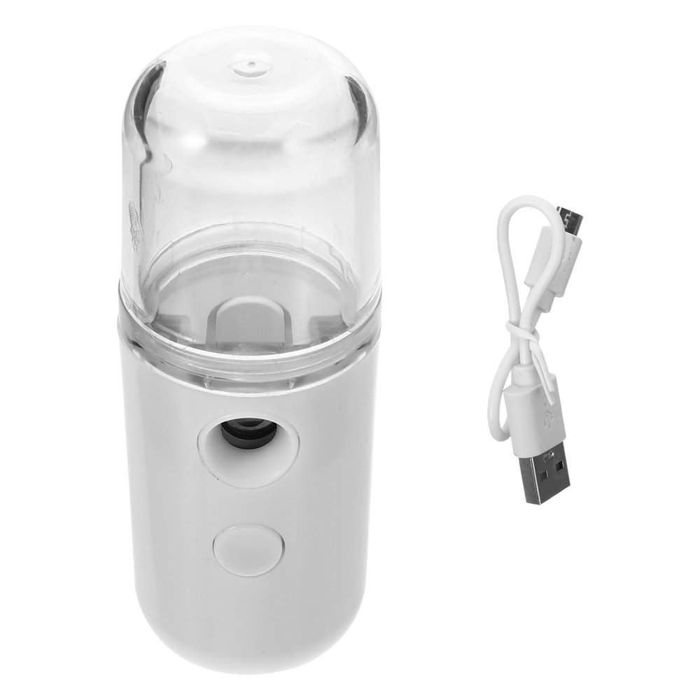 PRETYZOOM Portable Facial Portable Nano Facial Sprayer Mister USB Rechargeable Face Humidifier Atomizers for Face Hydrating SPA Skin Care White