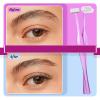Thinp Eyebrow Razor - 12 Mini Portable Stainless Steel T Shape Shavers for Women's Eyebrow Trimmer WITH Cover (Purple) view 4
