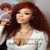 Beauty Forever Curly Glueless Wigs Human Hair 7X5 Pre-Everything Bye Bye Knots Wear and Go Drawstring Wig with Reddish Brown,Pre Plucked Pre Cut HD Lace Curly Wig for Women 33B 150% Density 16inch view 3