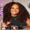 Beauty Forever Curly Glueless Wigs Human Hair 7X5 Pre-Everything Bye Bye Knots Wear and Go Drawstring Wig with Reddish Brown,Pre Plucked Pre Cut HD Lace Curly Wig for Women 33B 150% Density 16inch view 4