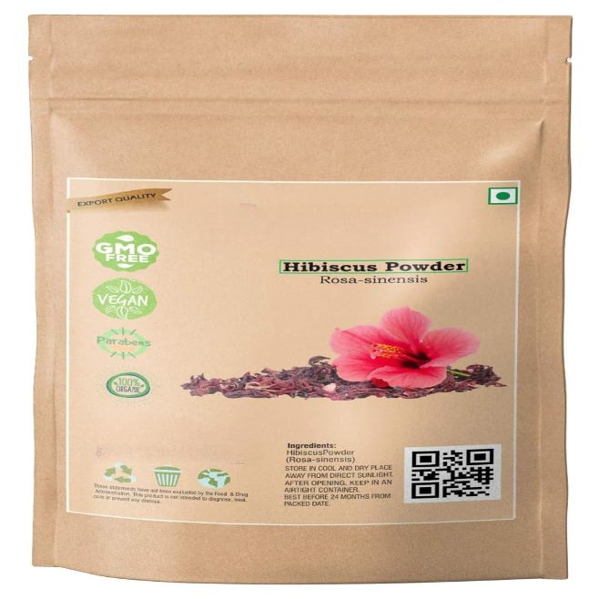 Generic Hibiscus flower Powder (Rosa-Sinensis Powder) For Hair Growth, Hair Pack | Skin Care, Face Care -100 gm