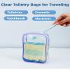 CALYGO Packing Cubes Quart Size Travel Bag Tsa Approved Clear Toiletry Bag Small European International Must Haves Long Flight Airplane Essentials (3, Purple) view 4
