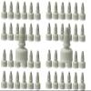 100 pack 20-410 White Fine Ribbed Twist Open & Close Dispensing Closure (.118" Orifice) PE Foam Gasket Caps- Durable Dispensing Lids for Shampoo, Lotion, Conditioners & Creams view 1