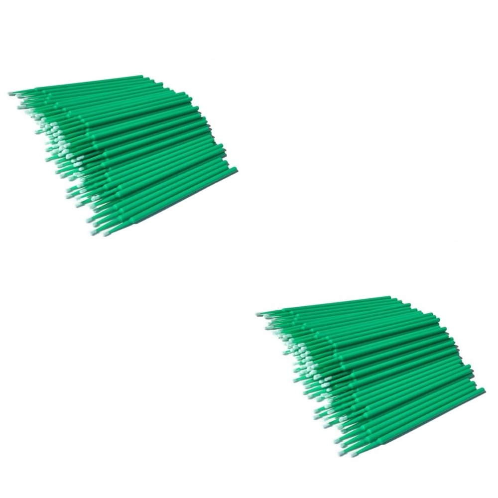 FOMIYES 200pcs Micro Applicator Brush Eyelash Extension Cotton Swabs Sanitary Makeup Tools Lash Applicator Tool for Salon Home