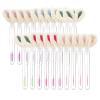 Mekupeu 20pcs Disposable Glitter Cleaning Spoolie Brushes Empty Mascara Wands Tubes Faux Fur Ball Keyring Makeup Tool Applicator Set (Style#5) view 1