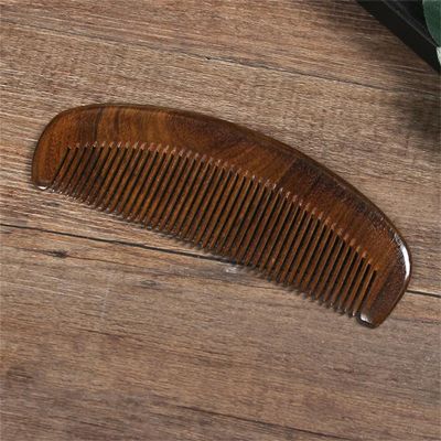Wooden Comb Large Black Gold Sandalwood Comb Anti-Hair Loss Wide-Tooth Household Portable Comb
