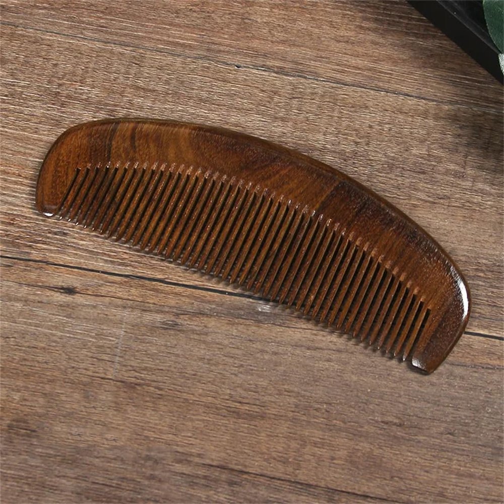 Wooden Comb Large Black Gold Sandalwood Comb Anti-Hair Loss Wide-Tooth Household Portable Comb