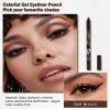 Brown Gel Eyeliner Pencil, Sharpenable Eye Liner Waterproof Smudge proof Long Lasting, Matte Gel Cream Smooth Texture, Intense Color Waterline Eyeliner Pen Makeup with Sharpener, Delineador De Ojos-06 view 2