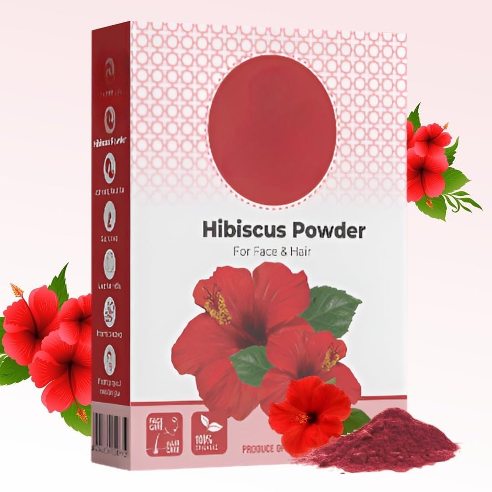 Generic Hibiscus powder for hair growth, Suitable for Hair pack, Hair oil, Face pack, and Hibiscus Tea - 100 Gms