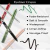Black Gel Eyeliner Pencil, Sharpenable Eye Liner Waterproof Smudge proof Long Lasting, Matte Gel Cream Smooth Texture, Intense Color Waterline Eyeliner Pen Makeup with Sharpener, Delineador De Ojos-01 view 4
