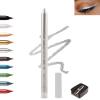 Silver Glitter Eyeliner Pencil Gel, Sharpenable Multi-Use Longwear Colorful Eye Liner, Waterproof Smudge Resistant, Cruelty Free Eye Brightener Pencil Makeup Pen with Sharpener, Delineador De Ojos-05 view 1