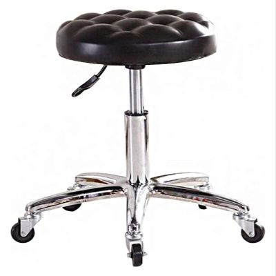 DXYOYONGMZ Round Rolling Stool, Rolling Stool with Wheels, Stool with Wheels Adjustable Stool Adjustable Drafting Massage Spa Stool Rolling Salon Stool(Black)