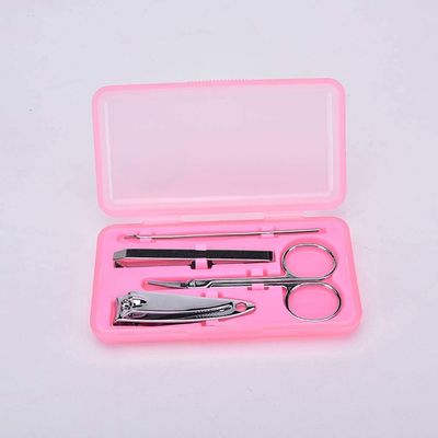 LLLSSS 4pcs/set Professional Pedicure Manicure Set Nail Care Cuticle Clipper Tool Portable Travel Hygiene Kit Nail Cutter Tools(black-JoJo's Bizarre Adventure1)