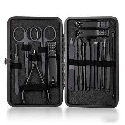 LLLSSS 18 Pcs Manicure Cutters Nail Clipper Set Household Stainless Steel Clippers Pedicure Scissors Tool