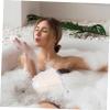 IWOWHERO Bath Mesh Exfoliating Scrubber Soft Body Wash Tool for Skin Cleaning Lightweight Decorative Bathing for Back Neck and Shoulders Care Dual-use Design view 4