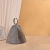 2Pcs Gray Wool Felt Hat Russian Banya Bath Shower Heads Hats Protections Protect For Heads From Hat For Women view 2