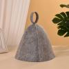 2Pcs Gray Wool Felt Hat Russian Banya Bath Shower Heads Hats Protections Protect For Heads From Hat For Women view 3